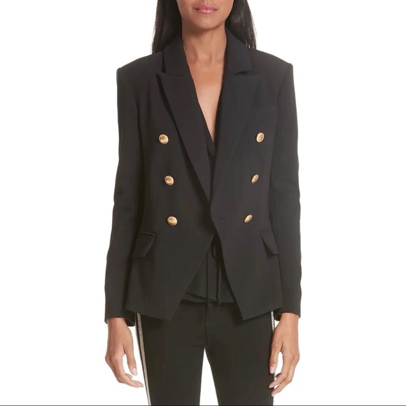 L'AGENCE Jackets & Blazers - L’AGENCE Kenzie Double Breasted Blazer Black Size 12